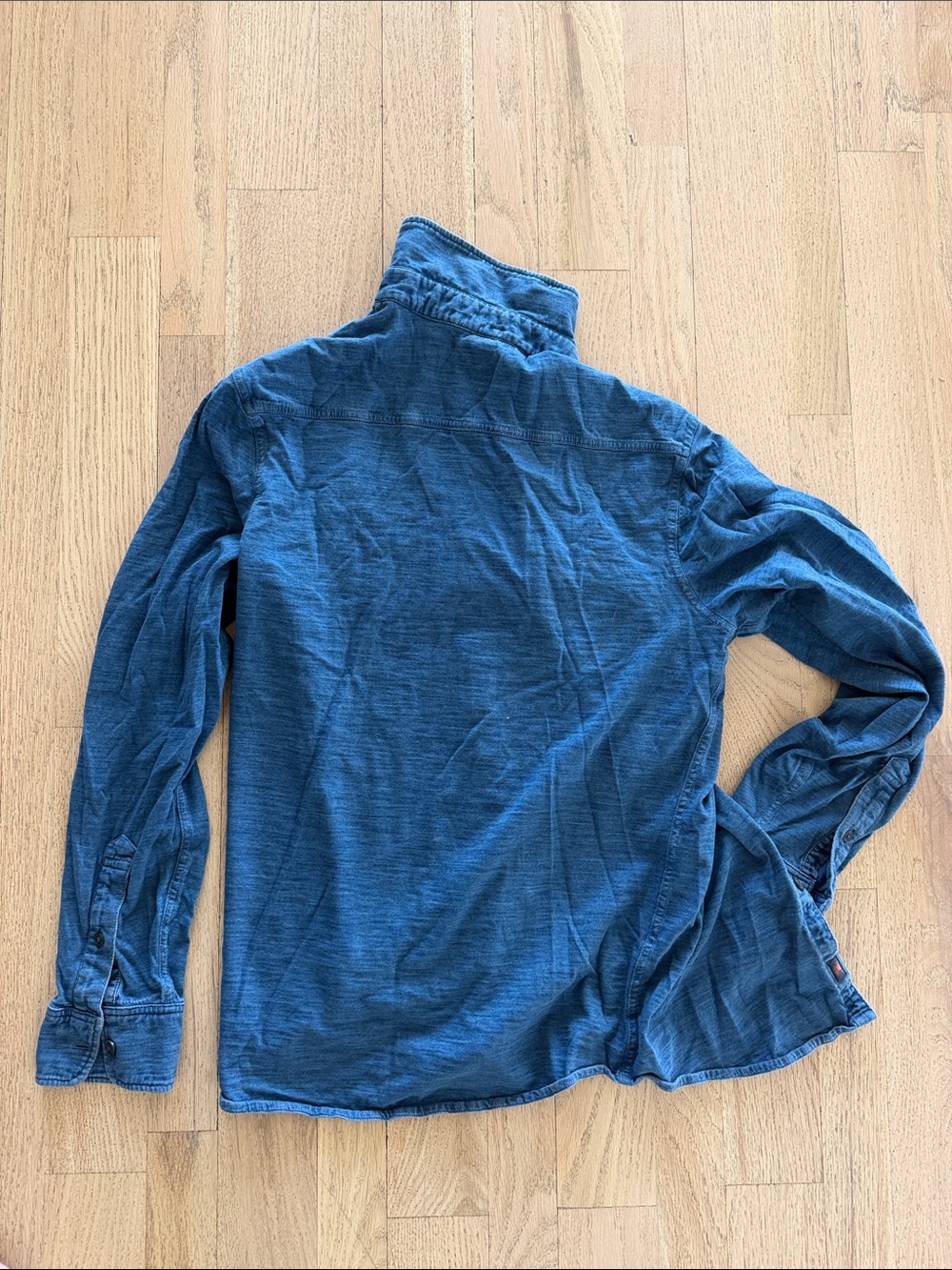 Faherty Indigo Button-Down Workshirt - Picture 5 of 5